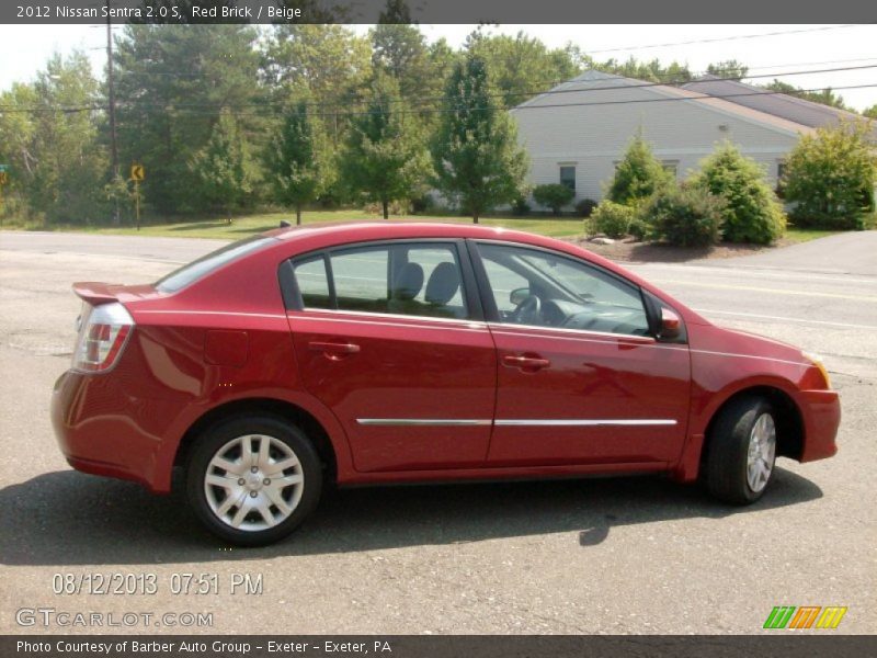 Red Brick / Beige 2012 Nissan Sentra 2.0 S