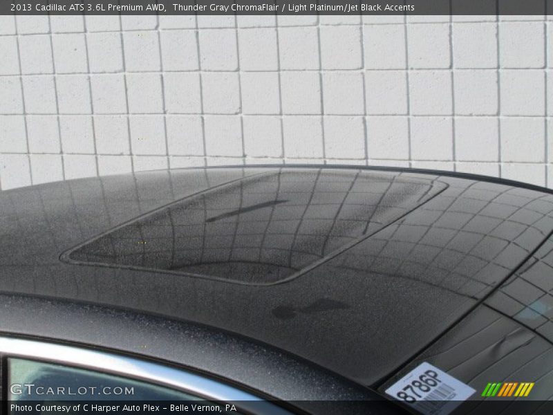 Thunder Gray ChromaFlair / Light Platinum/Jet Black Accents 2013 Cadillac ATS 3.6L Premium AWD