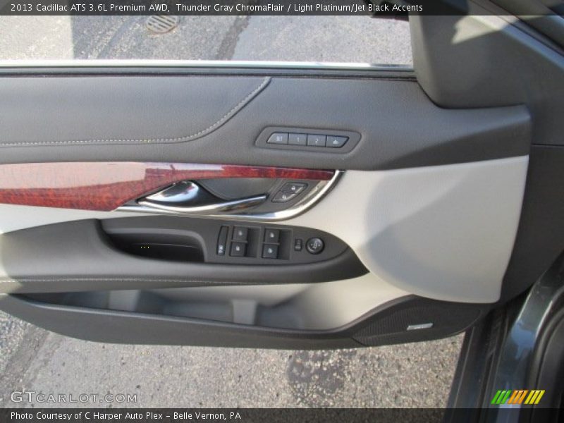 Thunder Gray ChromaFlair / Light Platinum/Jet Black Accents 2013 Cadillac ATS 3.6L Premium AWD