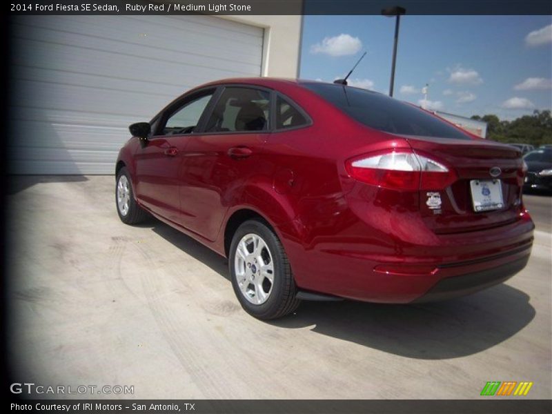 Ruby Red / Medium Light Stone 2014 Ford Fiesta SE Sedan