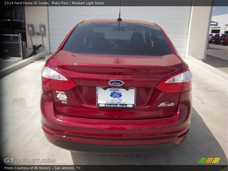 Ruby Red / Medium Light Stone 2014 Ford Fiesta SE Sedan