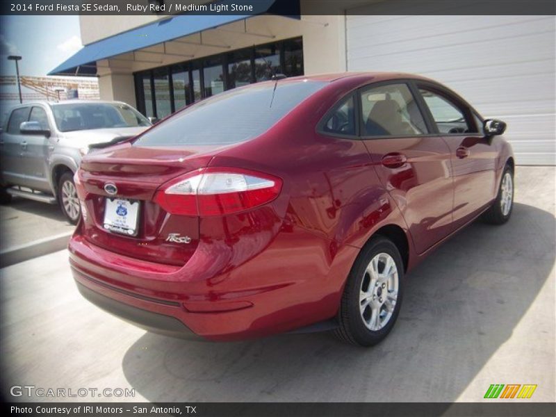 Ruby Red / Medium Light Stone 2014 Ford Fiesta SE Sedan