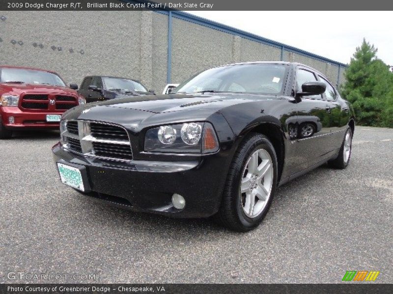 Brilliant Black Crystal Pearl / Dark Slate Gray 2009 Dodge Charger R/T