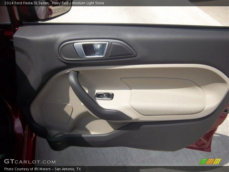 Ruby Red / Medium Light Stone 2014 Ford Fiesta SE Sedan