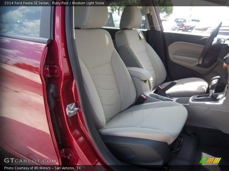 Ruby Red / Medium Light Stone 2014 Ford Fiesta SE Sedan