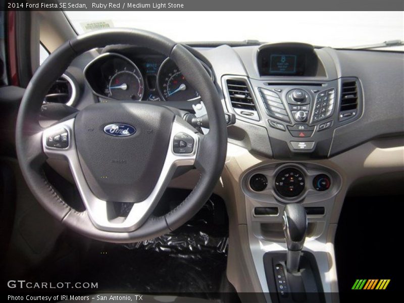 Ruby Red / Medium Light Stone 2014 Ford Fiesta SE Sedan