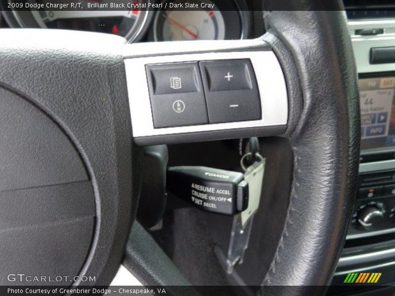 Brilliant Black Crystal Pearl / Dark Slate Gray 2009 Dodge Charger R/T
