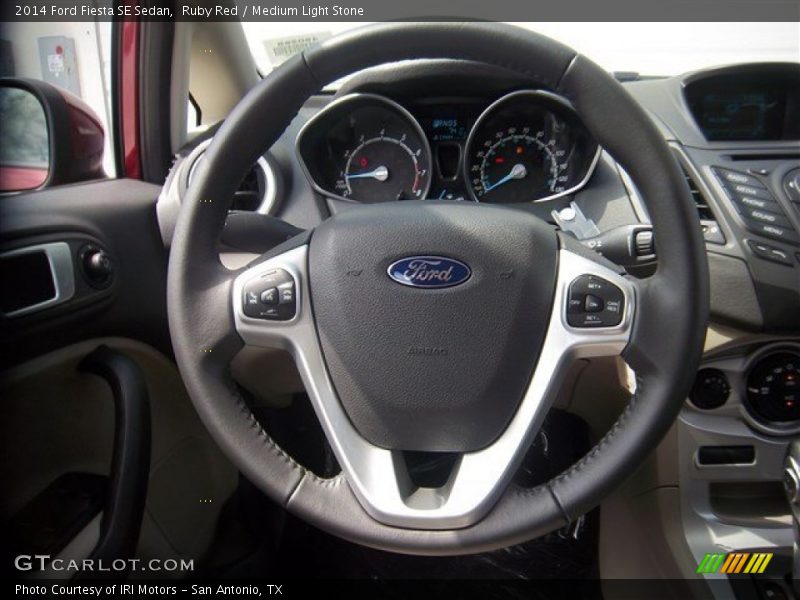 Ruby Red / Medium Light Stone 2014 Ford Fiesta SE Sedan