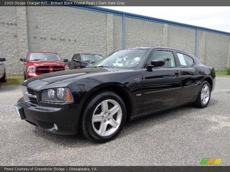 Brilliant Black Crystal Pearl / Dark Slate Gray 2009 Dodge Charger R/T
