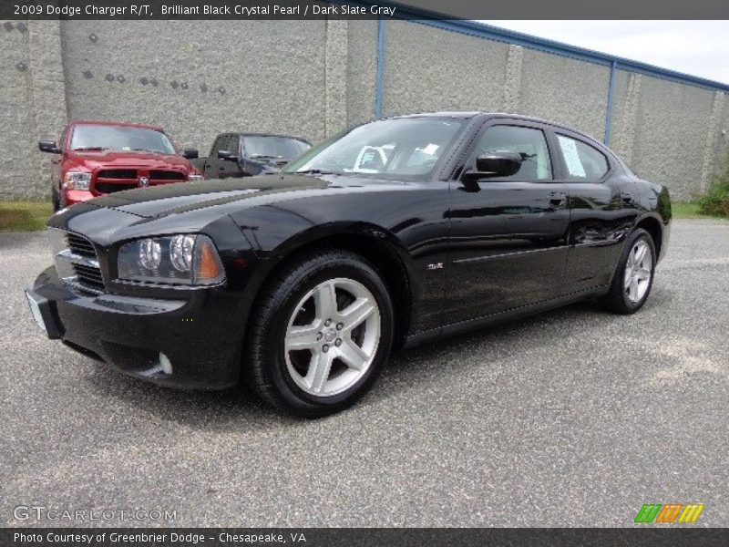 Brilliant Black Crystal Pearl / Dark Slate Gray 2009 Dodge Charger R/T