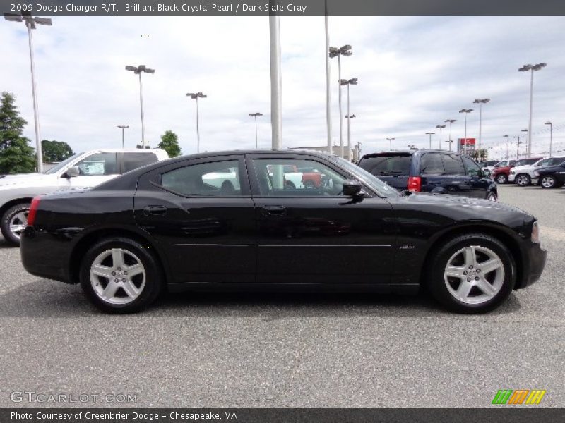 Brilliant Black Crystal Pearl / Dark Slate Gray 2009 Dodge Charger R/T