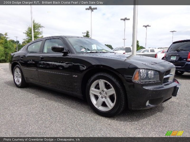 Brilliant Black Crystal Pearl / Dark Slate Gray 2009 Dodge Charger R/T
