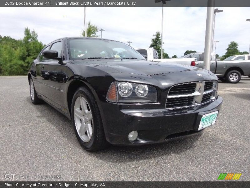 Brilliant Black Crystal Pearl / Dark Slate Gray 2009 Dodge Charger R/T