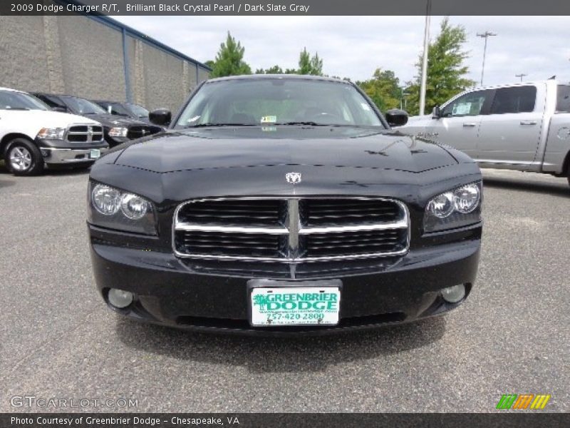 Brilliant Black Crystal Pearl / Dark Slate Gray 2009 Dodge Charger R/T