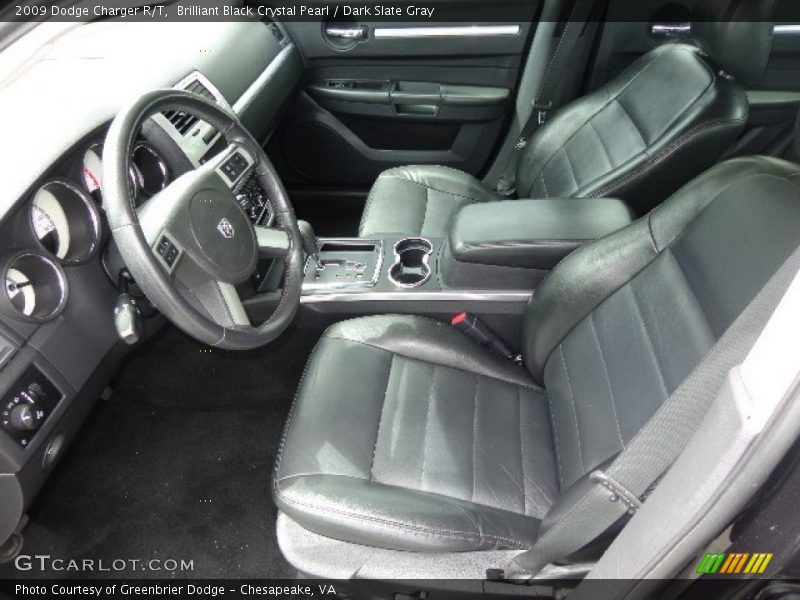 Brilliant Black Crystal Pearl / Dark Slate Gray 2009 Dodge Charger R/T