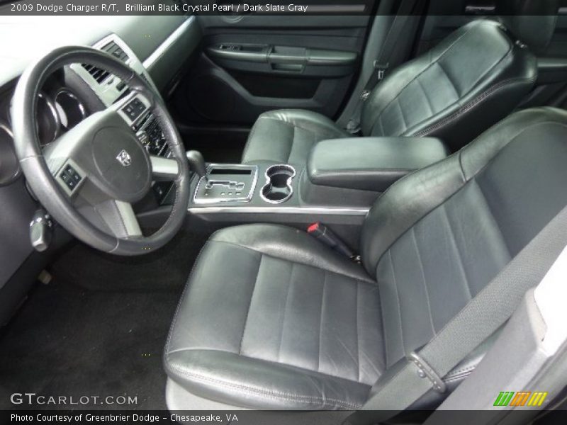 Brilliant Black Crystal Pearl / Dark Slate Gray 2009 Dodge Charger R/T