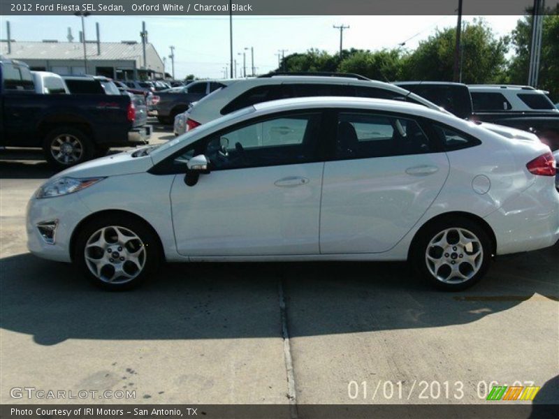 Oxford White / Charcoal Black 2012 Ford Fiesta SEL Sedan