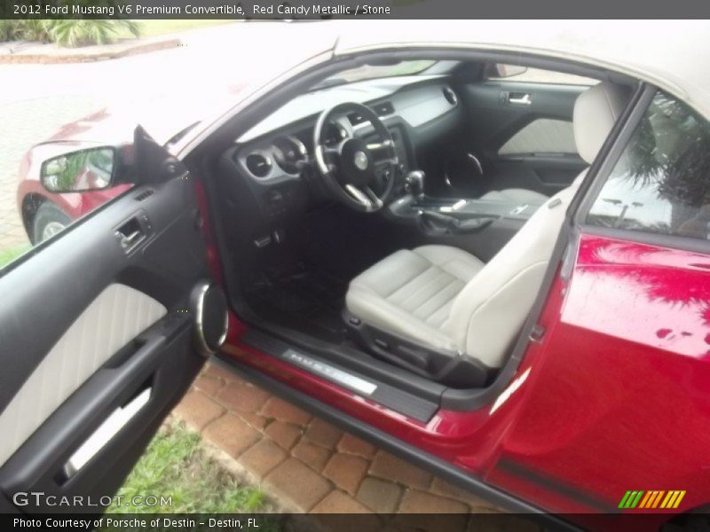 Red Candy Metallic / Stone 2012 Ford Mustang V6 Premium Convertible