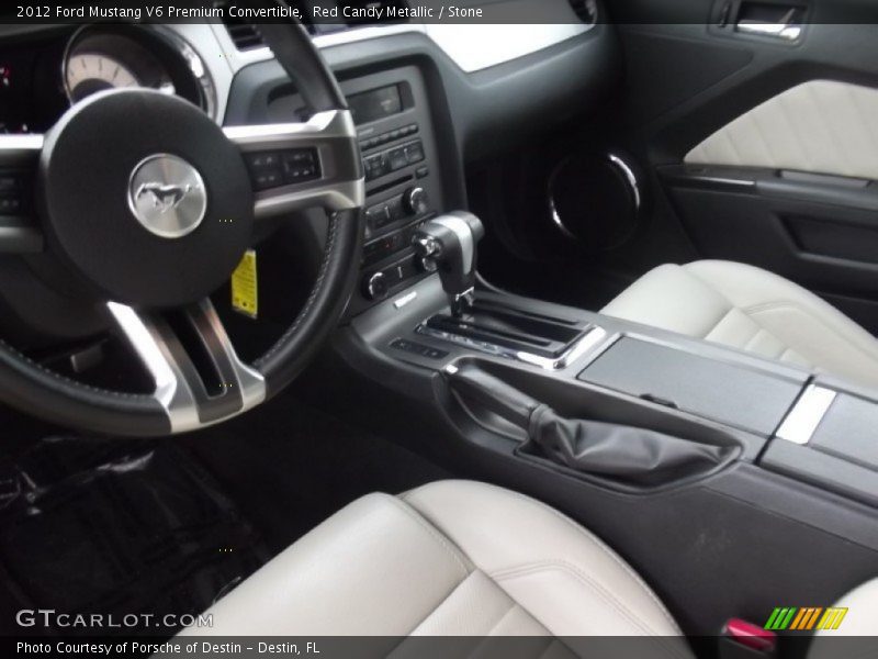 Red Candy Metallic / Stone 2012 Ford Mustang V6 Premium Convertible