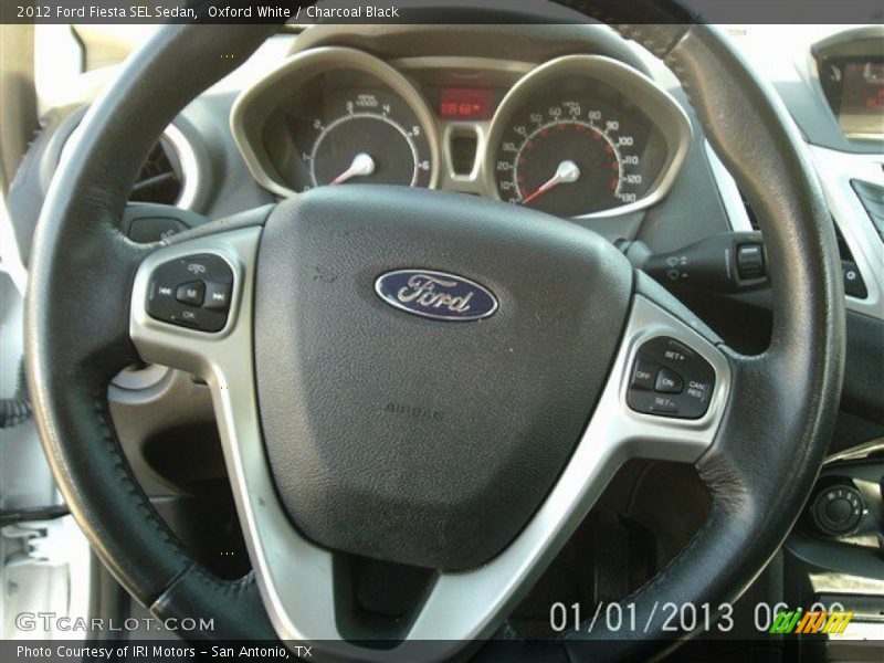 Oxford White / Charcoal Black 2012 Ford Fiesta SEL Sedan