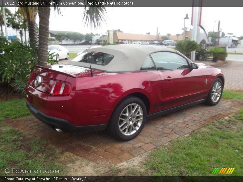 Red Candy Metallic / Stone 2012 Ford Mustang V6 Premium Convertible