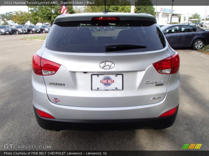 Diamond Silver / Black 2011 Hyundai Tucson Limited AWD
