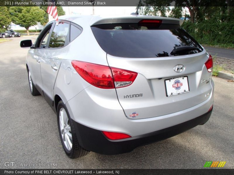 Diamond Silver / Black 2011 Hyundai Tucson Limited AWD