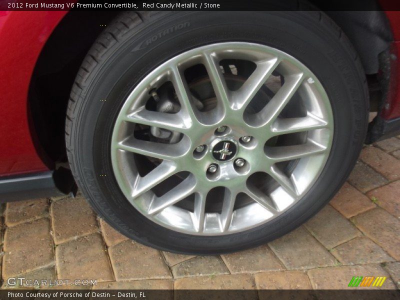 Red Candy Metallic / Stone 2012 Ford Mustang V6 Premium Convertible