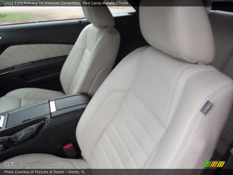Red Candy Metallic / Stone 2012 Ford Mustang V6 Premium Convertible