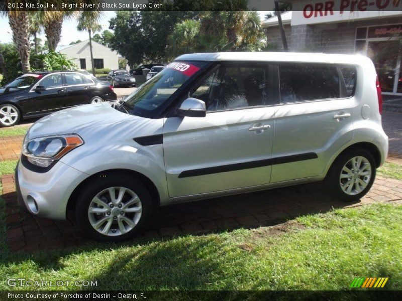 Bright Silver / Black Soul Logo Cloth 2012 Kia Soul +