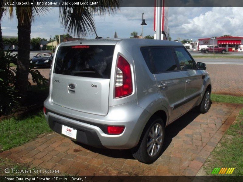 Bright Silver / Black Soul Logo Cloth 2012 Kia Soul +