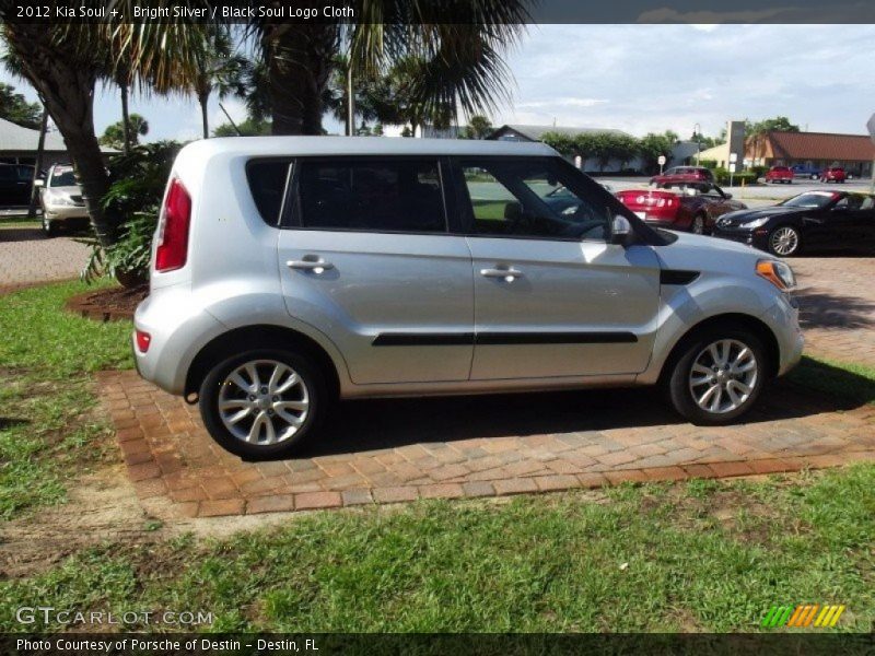 Bright Silver / Black Soul Logo Cloth 2012 Kia Soul +