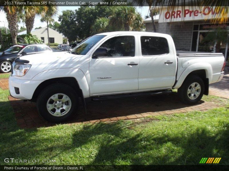 Super White / Graphite 2012 Toyota Tacoma SR5 Prerunner Double Cab