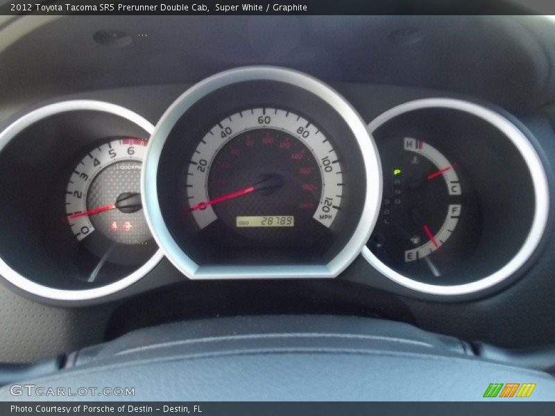 Super White / Graphite 2012 Toyota Tacoma SR5 Prerunner Double Cab