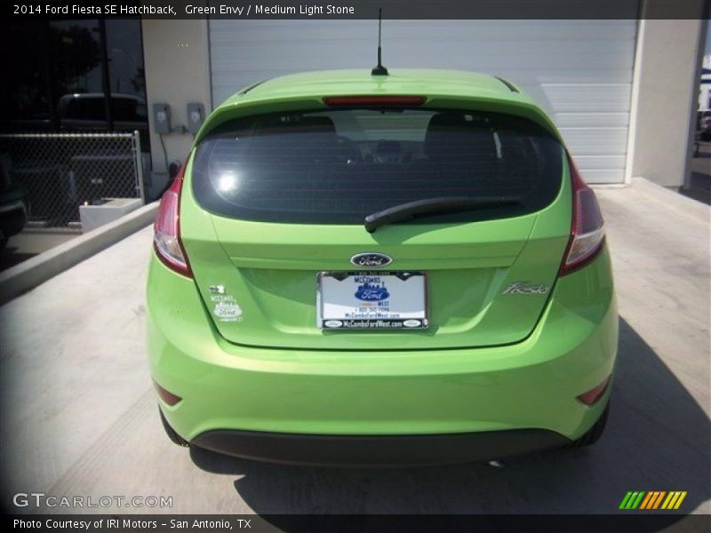 Green Envy / Medium Light Stone 2014 Ford Fiesta SE Hatchback