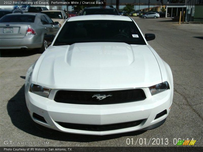 Performance White / Charcoal Black 2012 Ford Mustang V6 Coupe