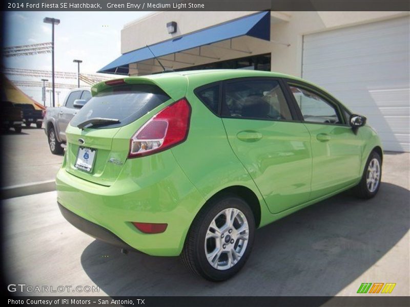 Green Envy / Medium Light Stone 2014 Ford Fiesta SE Hatchback
