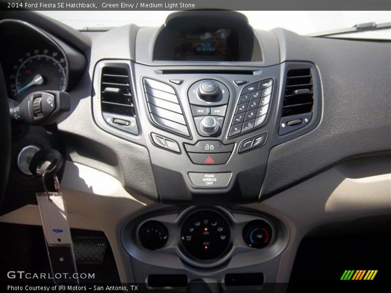 Green Envy / Medium Light Stone 2014 Ford Fiesta SE Hatchback