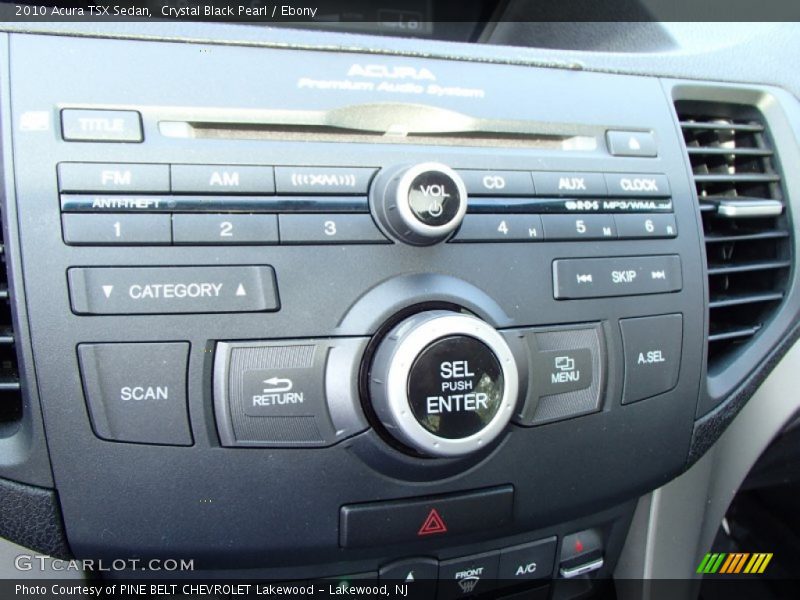 Crystal Black Pearl / Ebony 2010 Acura TSX Sedan