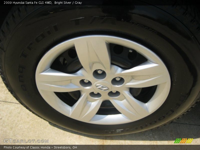Bright Silver / Gray 2009 Hyundai Santa Fe GLS 4WD