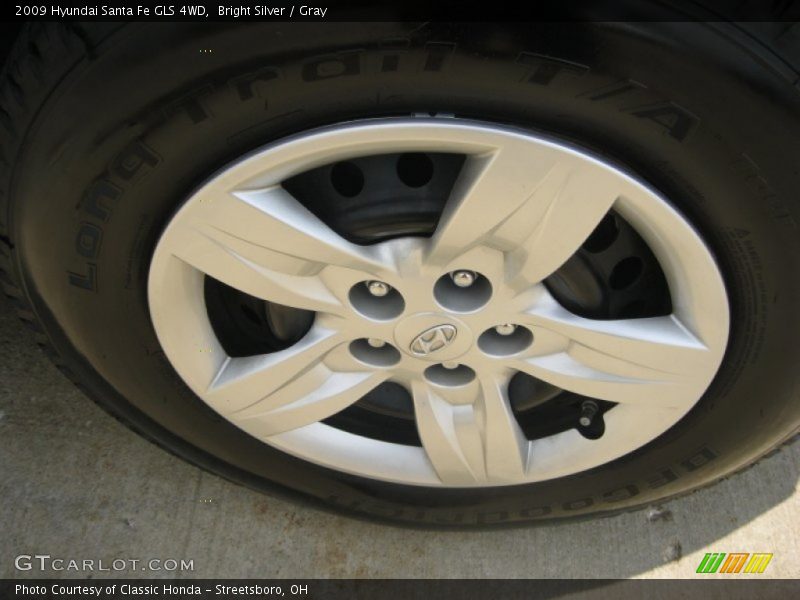Bright Silver / Gray 2009 Hyundai Santa Fe GLS 4WD