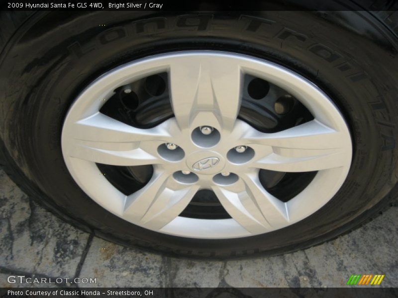Bright Silver / Gray 2009 Hyundai Santa Fe GLS 4WD