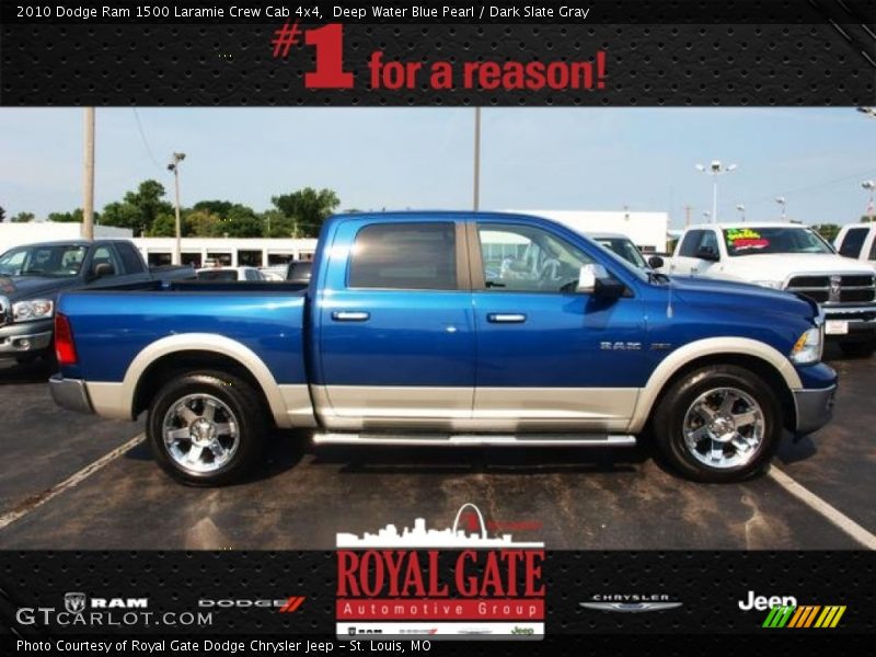 Deep Water Blue Pearl / Dark Slate Gray 2010 Dodge Ram 1500 Laramie Crew Cab 4x4