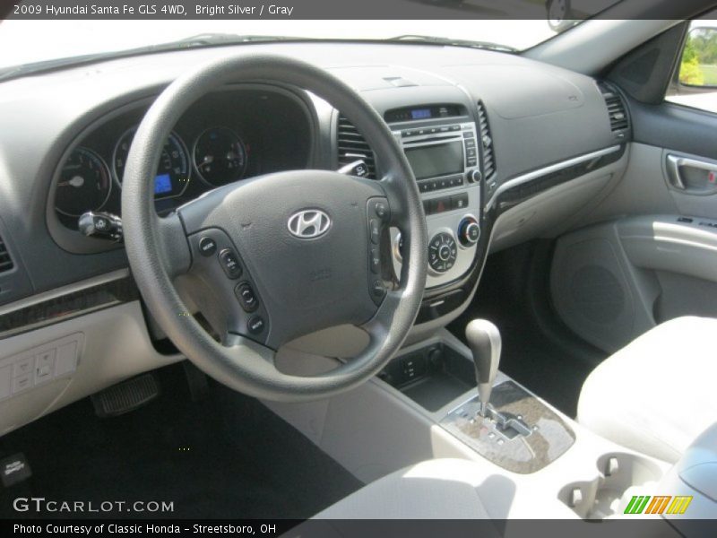 Bright Silver / Gray 2009 Hyundai Santa Fe GLS 4WD