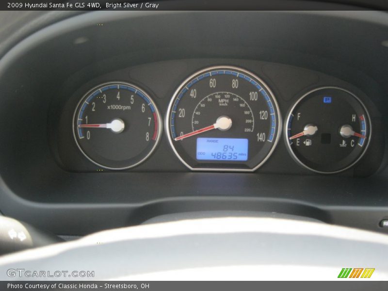 Bright Silver / Gray 2009 Hyundai Santa Fe GLS 4WD