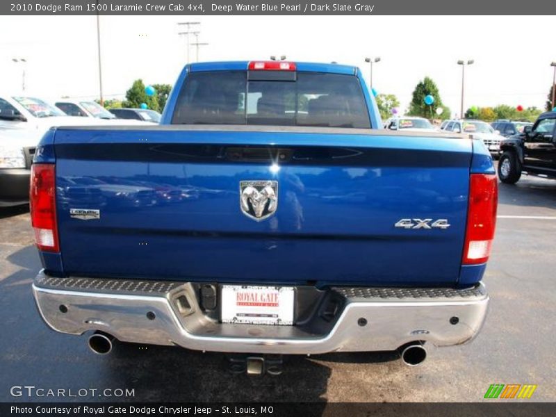 Deep Water Blue Pearl / Dark Slate Gray 2010 Dodge Ram 1500 Laramie Crew Cab 4x4