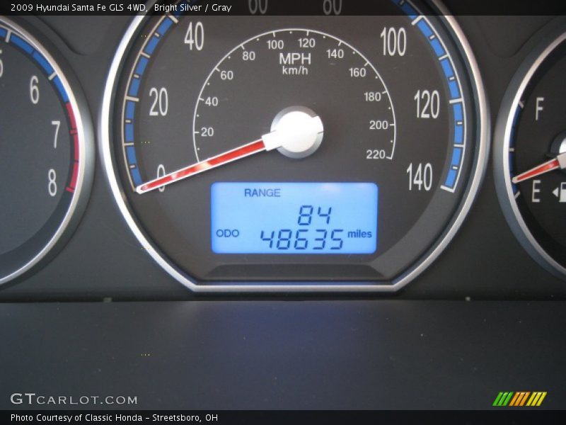 Bright Silver / Gray 2009 Hyundai Santa Fe GLS 4WD