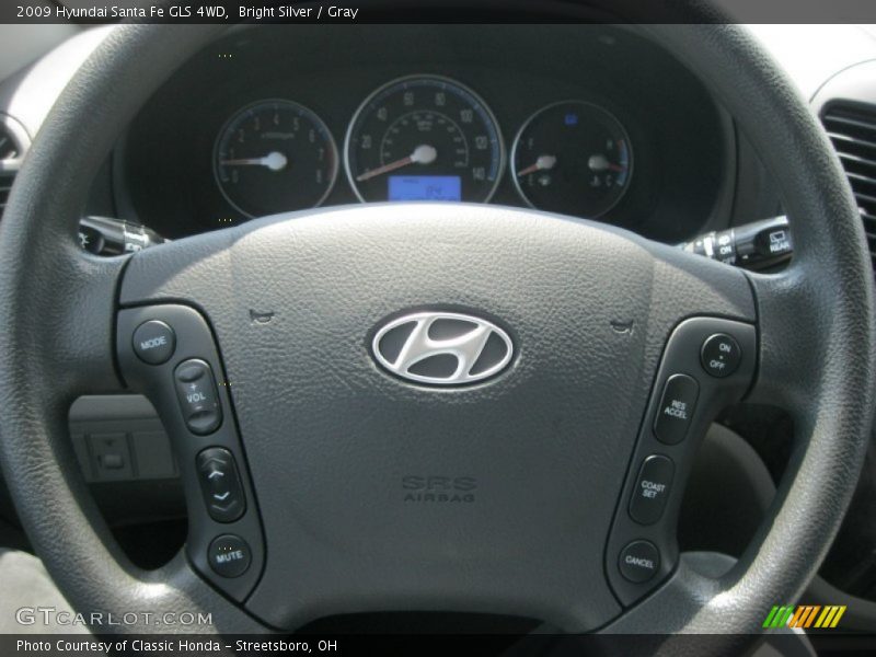 Bright Silver / Gray 2009 Hyundai Santa Fe GLS 4WD