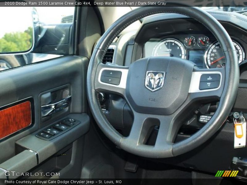 Deep Water Blue Pearl / Dark Slate Gray 2010 Dodge Ram 1500 Laramie Crew Cab 4x4