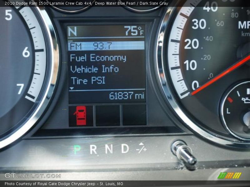 Deep Water Blue Pearl / Dark Slate Gray 2010 Dodge Ram 1500 Laramie Crew Cab 4x4